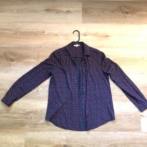 Blue Long Sleeve Heart blouse